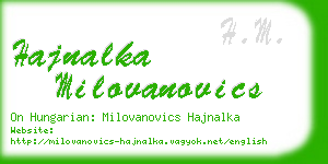 hajnalka milovanovics business card